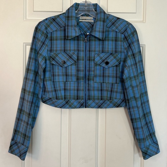 NWT Urban Outfitters As If Plaid Cropped Jacket XS - Picture 4 of 15